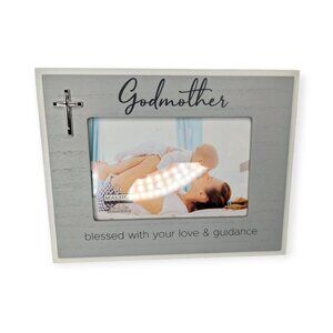 Malden 4" x 6" Godmother Frame with Metal Cross NWT